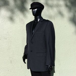 JHANE BARNES MEN'S CANVAS TAILORED SUPER 140's CASHMERE BLEND LUXURY BLAZER